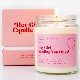 Hug in A Jar Candles Gifts for Women Thinking of You Gift Candles Sweet Fig Grapefruit 13 oz Long Lasting 60 80 Hour Burn Aromatherapy with Gift Box M