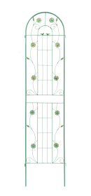 2 Pack Metal Garden Trellis 86.7" x 19.7" Rustproof Trellis for Climbing Plants Outdoor Flower Support Green