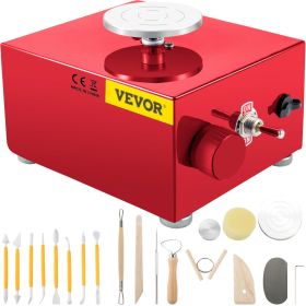 Mini Pottery Wheel 30W Ceramic Wheel Adjustable Speed Clay Machines Electric Sculpting Kits with 3 Turntables Trays and 16pcs Tools for Art Craft Work