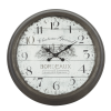 DecMode 28" Brown Metal Wall Clock with Bordeaux