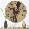 Designart 'Girl Playing Jazz Trumpet' Modern Wood Wall Clock(Size 16" x 16")