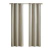 Solid Blackout Triple Weave Grommet Top Curtain Panel Pair