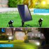 Twin Solar Spotlight Outdoor Light Sensor Lamps Wall Lawn Garden Pathway Waterproof