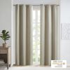 Solid Blackout Triple Weave Grommet Top Curtain Panel Pair