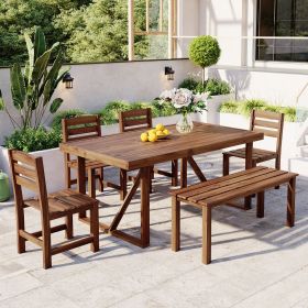 U_Style High-quality Acacia Wood Outdoor Table and Chair Set, Suitable for Patio, Balcony, Backyard