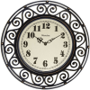 Westclox Wrought Iron Style Bronze Analog Quartz Accuracy 12" Round Wall Clock