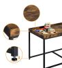 Monty 35" Weathered Oak Wood Grain 3 Piece Coffee Table Set with Raised Edges