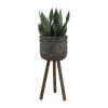 S/2 BAMBOO PLANTERS ON STANDS