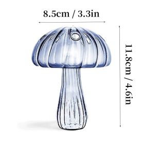 7 Style Mushroom Glass Vase Creative Hydroponics Vases Aromatherapy Bottle Desktop Crafts Ornament Living Room Home Office Decor (Ships From: CN, Color: HGA0012459-E)