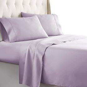 Twin Size Sheets Set - Bedding Sheets & Pillowcases w/ 16 inch Deep Pockets - Fade Resistant & Machine Washable - 3 Piece 1800 Series Twin Bed Sheet S (Piece Type: 3 Piece 1800 Series Twin, Color: Purple)