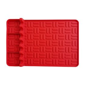 Seamless Outdoors BBQ Silicone Mat (Color: Red)