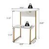 Living Room Bedroom Decor Mobile Sofa End Side Table 2 PCS