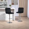 COOLMORE Bar Stools with Back and Footrest Counter Height Dining Chairs 2PC/SET